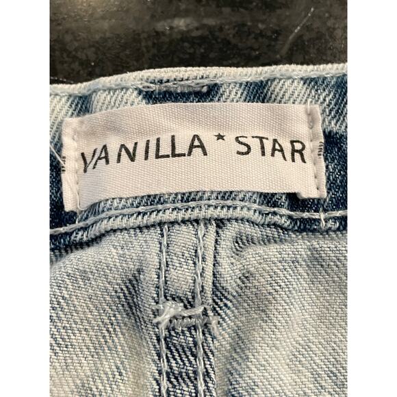 Vanilla Star Denim cut off's button fly , distressed shorts 100% Cotton size 10 - Picture 3 of 7